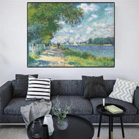 Hand Painted Impressionism Claude Monet The Seine At Argenteuil Oil Painting for