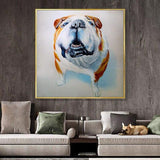 Hand Painted Canvas Oil Painting Dog Animal Kids Room Moderns