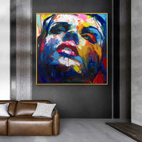 Hand Painted Francoise Nielly Sexy Women Face Oil Painting s Mural