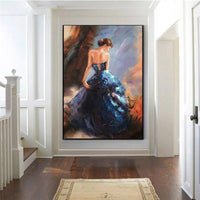 Pure Hand Painted home Decorative Wall Paintings Sexy nude Women Painting body art Canvas