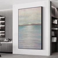 Natural Abstract Hand Painted Sunrise Landscape Oil Painting Canvas Wall Art As Girl