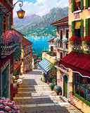 DIY Painting By Numbers Scenery DIY Oil Painting By Numberss Street Landscape Canvas Paint Art Pictures Home Decor