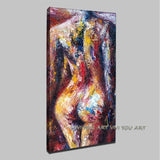 Hand Painted modern Naked Woman on Canvass wall art