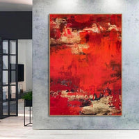 Red Wall Art Abstract Painting Abstract Painting Artwork Wall Painting Art