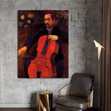 Paul Gauguin Hand Painted Cellist Sheenekruder Oil Painting Abstract People Classic Retro Living Decor