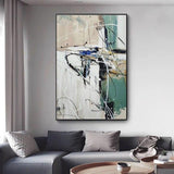 Hand Painted Oil Painting on Canvas Bright Color Abstract Contemporary Art Modern As