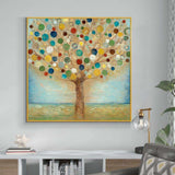 Abstract Beautiful TreesHand Painted Oil Painting On Canvas Handmade Abstract Wall Art For Modern Home Decoration