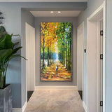 Hand Painted Oil Painting Knife Painted Landscapes Porch Corridor Household Decorates Wall Art As