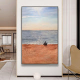 Sunsets Natural Sea Beach Landscape Hand Painted Oil Painting Wall Art Mural Wall Art