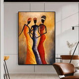 Hand Painted People Oil Painting Canvas Ethnic Style Woman Abstract Morden Hand Painted On Canvas Art Decor