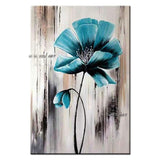 Hand Painted Abstract White Flower On Canvas Modern Flower Paintings Decoration