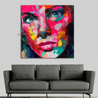 Colorful Hand Painted Oil Paintings Sexy Lady Figure Portrait Oil Paintings Abstract People On Canvas