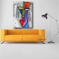 Hand Painted Pop Art Oil Paintings Cartoon Characters On Canvas Abstract Posterss