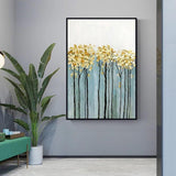 Hand Painted Oil Painting Decorative Painting Home Entrance Hallway Light Luxury Modern Abstract Gold Foil Decor