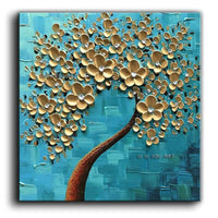 Hand Painted flower Wall Art Modern Red Flowers Tree Canvas pictureative