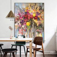 Hand Painted Canvas Abstract Modern Canvas Decorative Flower Rose Painting