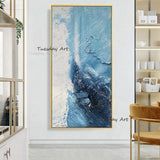 Hand Painted Oil Painting Landscape Abstract Seascape Canvas Painting For Home Hotel Decorative