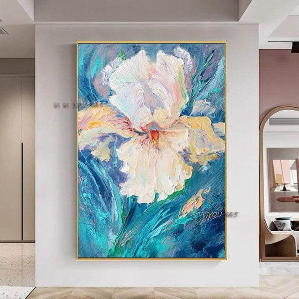 Hand Painted Painting Flower On Canvas Art Wall Painting wall pictures