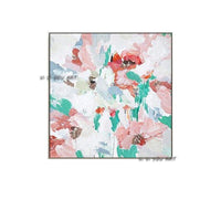 Hand Painted Abstract On Canvas Bright Color Flowers Landscape Modern Wall Art Decorative For Living