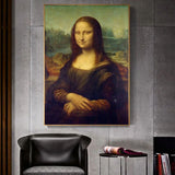 Hand Painted Leonardo da Vinci Famous Mona Lisa's Smile Oil Painting Canvasative Canvas