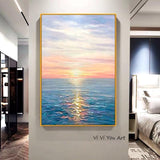 Abstract Hand Painted Landscape Painting On Canvas For Bedroom