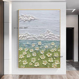 Knife Flower Abstract Hand Painting On Canvas Hand Painted Without Border