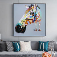 Hand Painted Abstract Horse Oil Paintings on Canvas Painting Animal wall art caudros picture