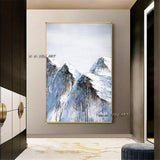 Abstract Mountain Oil Paintings On Canvas Hand Painted Modern Landscape Minimalist Wall Art For Living