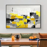 Hand Painted Abstract Wall Art Modern Minimalist Colorful Canvas