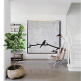 Hand Painted Oversized Canvas Abstract Bird Oil Painting Modern Art Minimalistative For living Room Hallway