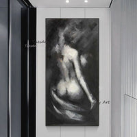 Oil Paintings Hand Painted Canvas Modern Sex Lady Wall Art Girl Bedroom Abstract Minimalist Art