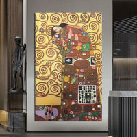 Hand Painted Classic Gustav Klimt meets ﹝Fulfillment﹞Abstract Oil Painting Arts