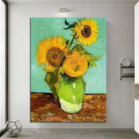 Hand Painted Van Gogh Oil Painting Works Sunflower Abstract Canvas Art Wall House Decor Murals