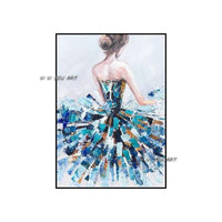 Lovely Cute Dress Skirt Dance Girl Canvas Painting Wall Art Girlish Decor