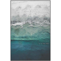 Hand Painted Abstract Seascape Minimalist Modern On Canvas Decorative For Living