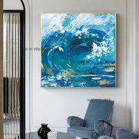 Hand Painted Wall Art Hand Painted Waves Seascape Canvas Art Home Wall Decoration