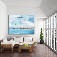 Oil Painting Hand Painted Landscape On Canvas Seascape Abstract Wall Art