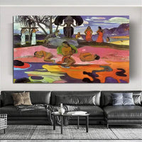 Hand Painted Oil Paintings Art Canvas Paul Gauguin Tahiti Group Painting Nordics