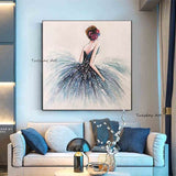 Hand Painted Hottest Sexy Girl Art Woman Oil Painting Photo Canvas Modern Decorative Items Artwork Bedroom