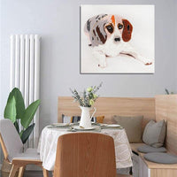 Hand Painted Abstract cartoon dog Oil Painting On Canvas Hand Painted Animal Painting Decor