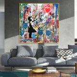 Hand Painted Modern Oil Painting Street Art Hand Painted Abstracts Room Decoration