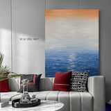 Artist Hand Painted High Quality Modern Sea Landscape Abstract on Canvas Hand Paintedative