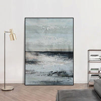 Hand Painteds Retro And Nostalgic Oil Painting On Canvas Gray Landscape Abstract Art Painting Modern Hotel Decor