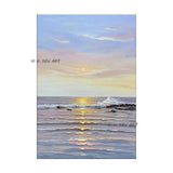 Hand Painted Sunrise Sea Hallway Bedroom decora Wall Art Abstract Landscape art Canvas painting