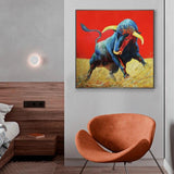 Hand Painted Cool Cow For Home Abstract Animal Posters Modern Canvas Painting Wall Art Decoration