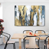 Hand Painted Oil Painting Gold Foil Landscape Abstract Wall Canvas Modern Canvas Artwork Room Decor