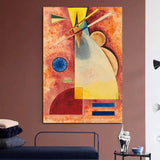 Hand Painted Modern Wassily Kandinsky In Another Circa 1928 Oil Painting for Living