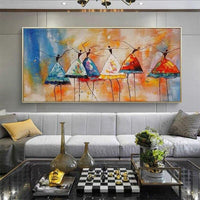 Abstract Oil Painting Dancing Girls Modern canvas paintings Decor Wall Art