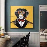 Wall Canvas Hand Painted Painting Graffiti Monkey Gorillas Decor Oil Painting Poster Modern Home