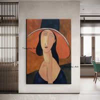 Hot Sale Hand Painted Oil Paintings People Woman Abstract Wall Art Room Decoration